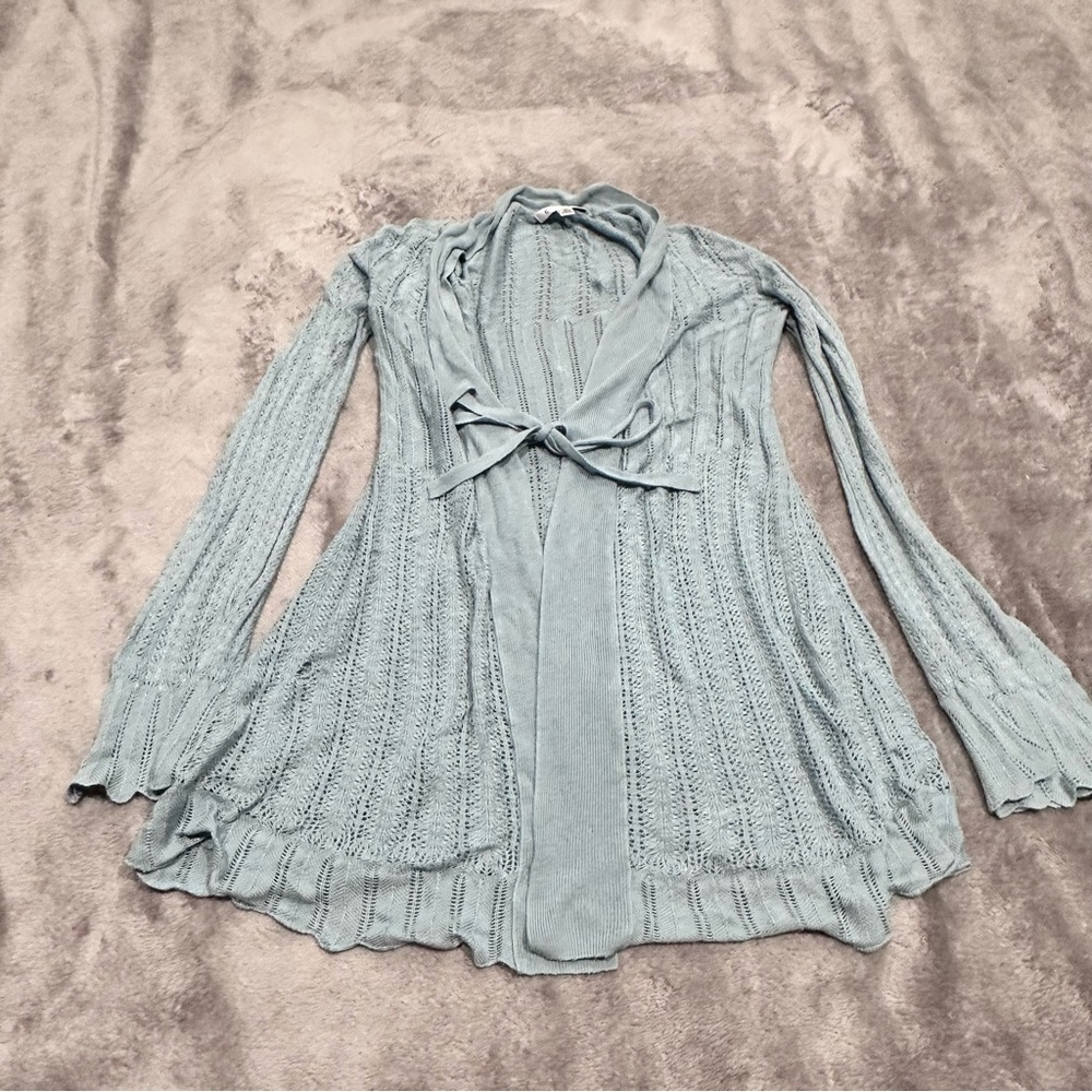 CAbi Soft Blue Knit Sweater Boho Fairycore balletcore